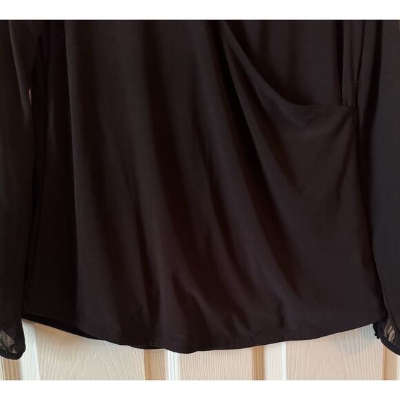 White House Black Market Womens Shirt Blouse Size S Black Work Cocktail - Picture 5 of 8